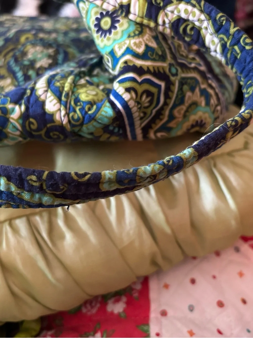 Vera Bradley Navy Floral Quilted Travel Tote - Picture 5 of 5